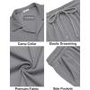 imageCOOFANDY Mens 2 Pieces Shirt Sets Short Sleeve Casual Button Down Hippie TShirts Shorts Sets Summer Fashion Beach OutfitsGrey
