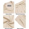 imageCOOFANDY Mens 2 Pieces Shirt Sets Short Sleeve Casual Button Down Hippie TShirts Shorts Sets Summer Fashion Beach OutfitsKhaki