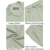 imageCOOFANDY Mens 2 Pieces Shirt Sets Short Sleeve Casual Button Down Hippie TShirts Shorts Sets Summer Fashion Beach OutfitsLight Green