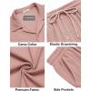imageCOOFANDY Mens 2 Pieces Shirt Sets Short Sleeve Casual Button Down Hippie TShirts Shorts Sets Summer Fashion Beach OutfitsLight Pink