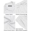 imageCOOFANDY Mens 2 Pieces Shirt Sets Short Sleeve Casual Button Down Hippie TShirts Shorts Sets Summer Fashion Beach OutfitsWhite