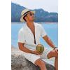 imageCOOFANDY Mens 2 Pieces Shirt Sets Short Sleeve Casual Button Down Hippie TShirts Shorts Sets Summer Fashion Beach OutfitsWhite