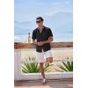 imageCOOFANDY Mens Button Down Shirts Short Sleeve Casual Linen Shirts for Men Summer Beach Wedding ShirtBlack