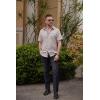 imageCOOFANDY Mens Button Down Shirts Short Sleeve Casual Linen Shirts for Men Summer Beach Wedding ShirtStone