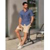 imageCOOFANDY Mens Casual Short Sleeve Shirts Button Down Summer Beach Shirt Lightweight Textured Tops with PocketBlue