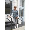 imageCOOFANDY Mens Flannel Plaid Shirts Long Sleeve Casual Button Down Shirt with PocketsBlue White