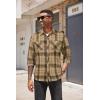 imageCOOFANDY Mens Flannel Plaid Shirts Long Sleeve Casual Button Down Shirt with PocketsBrown Plaid