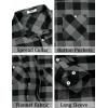 imageCOOFANDY Mens Flannel Plaid Shirts Long Sleeve Casual Button Down Shirt with PocketsDark Grey