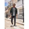 imageCOOFANDY Mens Flannel Plaid Shirts Long Sleeve Casual Button Down Shirt with PocketsDark Grey