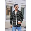 imageCOOFANDY Mens Flannel Plaid Shirts Long Sleeve Casual Button Down Shirt with PocketsDark Grey