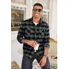 imageCOOFANDY Mens Flannel Plaid Shirts Long Sleeve Casual Button Down Shirt with PocketsDark Grey