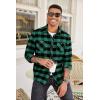 imageCOOFANDY Mens Flannel Plaid Shirts Long Sleeve Casual Button Down Shirt with PocketsGreen