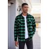 imageCOOFANDY Mens Flannel Plaid Shirts Long Sleeve Casual Button Down Shirt with PocketsGreen