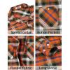 imageCOOFANDY Mens Flannel Plaid Shirts Long Sleeve Casual Button Down Shirt with PocketsOrange Green