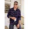 imageCOOFANDY Mens Flannel Plaid Shirts Long Sleeve Casual Button Down Shirt with PocketsPurple