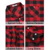imageCOOFANDY Mens Flannel Plaid Shirts Long Sleeve Casual Button Down Shirt with PocketsRed