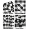 imageCOOFANDY Mens Flannel Plaid Shirts Long Sleeve Casual Button Down Shirt with PocketsWhite