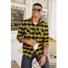 imageCOOFANDY Mens Flannel Plaid Shirts Long Sleeve Casual Button Down Shirt with PocketsYellow