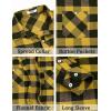imageCOOFANDY Mens Flannel Plaid Shirts Long Sleeve Casual Button Down Shirt with PocketsYellow