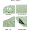 imageCOOFANDY Mens Short Sets 2 Piece Summer Beach Outfits Short Sleeve Shirts and Shorts Sets for MenLight Green