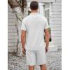 imageCOOFANDY Mens Short Sets 2 Piece Summer Beach Outfits Short Sleeve Shirts and Shorts Sets for MenWhite