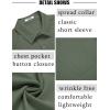imageCOOFANDY Mens Short Sleeve Dress Shirts Wrinkle Free Regular Fit Dress Shirt Textured Casual Button Down ShirtsArmy Green