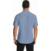 imageCOOFANDY Mens Short Sleeve Dress Shirts Wrinkle Free Regular Fit Dress Shirt Textured Casual Button Down ShirtsBlue
