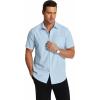 imageCOOFANDY Mens Short Sleeve Dress Shirts Wrinkle Free Regular Fit Dress Shirt Textured Casual Button Down ShirtsClear Blue