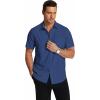 imageCOOFANDY Mens Short Sleeve Dress Shirts Wrinkle Free Regular Fit Dress Shirt Textured Casual Button Down ShirtsDeep Blue