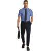 imageCOOFANDY Mens Short Sleeve Dress Shirts Wrinkle Free Regular Fit Dress Shirt Textured Casual Button Down ShirtsDenim Blue