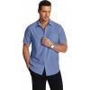 imageCOOFANDY Mens Short Sleeve Dress Shirts Wrinkle Free Regular Fit Dress Shirt Textured Casual Button Down ShirtsDenim Blue