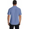 imageCOOFANDY Mens Short Sleeve Dress Shirts Wrinkle Free Regular Fit Dress Shirt Textured Casual Button Down ShirtsDenim Blue