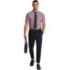 imageCOOFANDY Mens Short Sleeve Dress Shirts Wrinkle Free Regular Fit Dress Shirt Textured Casual Button Down ShirtsFuchsia