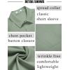 imageCOOFANDY Mens Short Sleeve Dress Shirts Wrinkle Free Regular Fit Dress Shirt Textured Casual Button Down ShirtsGreen