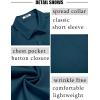 imageCOOFANDY Mens Short Sleeve Dress Shirts Wrinkle Free Regular Fit Dress Shirt Textured Casual Button Down ShirtsLake Blue