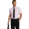 imageCOOFANDY Mens Short Sleeve Dress Shirts Wrinkle Free Regular Fit Dress Shirt Textured Casual Button Down ShirtsLavender