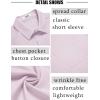 imageCOOFANDY Mens Short Sleeve Dress Shirts Wrinkle Free Regular Fit Dress Shirt Textured Casual Button Down ShirtsLavender