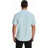 imageCOOFANDY Mens Short Sleeve Dress Shirts Wrinkle Free Regular Fit Dress Shirt Textured Casual Button Down ShirtsLight Blue