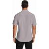imageCOOFANDY Mens Short Sleeve Dress Shirts Wrinkle Free Regular Fit Dress Shirt Textured Casual Button Down ShirtsLight Grey