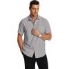 imageCOOFANDY Mens Short Sleeve Dress Shirts Wrinkle Free Regular Fit Dress Shirt Textured Casual Button Down ShirtsLight Grey