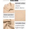 imageCOOFANDY Mens Short Sleeve Dress Shirts Wrinkle Free Regular Fit Dress Shirt Textured Casual Button Down ShirtsLight Khaki