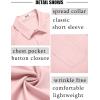 imageCOOFANDY Mens Short Sleeve Dress Shirts Wrinkle Free Regular Fit Dress Shirt Textured Casual Button Down ShirtsPink