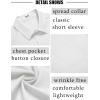 imageCOOFANDY Mens Short Sleeve Dress Shirts Wrinkle Free Regular Fit Dress Shirt Textured Casual Button Down ShirtsWhite
