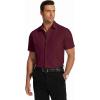 imageCOOFANDY Mens Short Sleeve Dress Shirts Wrinkle Free Regular Fit Dress Shirt Textured Casual Button Down ShirtsWine Red