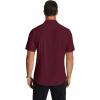 imageCOOFANDY Mens Short Sleeve Dress Shirts Wrinkle Free Regular Fit Dress Shirt Textured Casual Button Down ShirtsWine Red