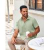 imageCOOFANDY Button Down Shirt for Men Short Sleeve Casual Shirt Summer Beach Vacation Shirt with PocketLight Green