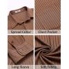 imageCOOFANDY Mens Casual Button Down Shirt Long Sleeve Wrinkle Free Shirts Loose fit Shirt Textured Stretch Shirts with PocketBrown