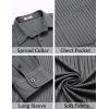 imageCOOFANDY Mens Casual Button Down Shirt Long Sleeve Wrinkle Free Shirts Loose fit Shirt Textured Stretch Shirts with PocketDark Grey