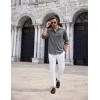 imageCOOFANDY Mens Casual Button Down Shirt Long Sleeve Wrinkle Free Shirts Loose fit Shirt Textured Stretch Shirts with PocketDark Grey