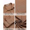 imageCOOFANDY Mens Casual Button Down Shirt Long Sleeve Wrinkle Free Shirts Loose fit Shirt Textured Stretch Shirts with PocketKhaki
